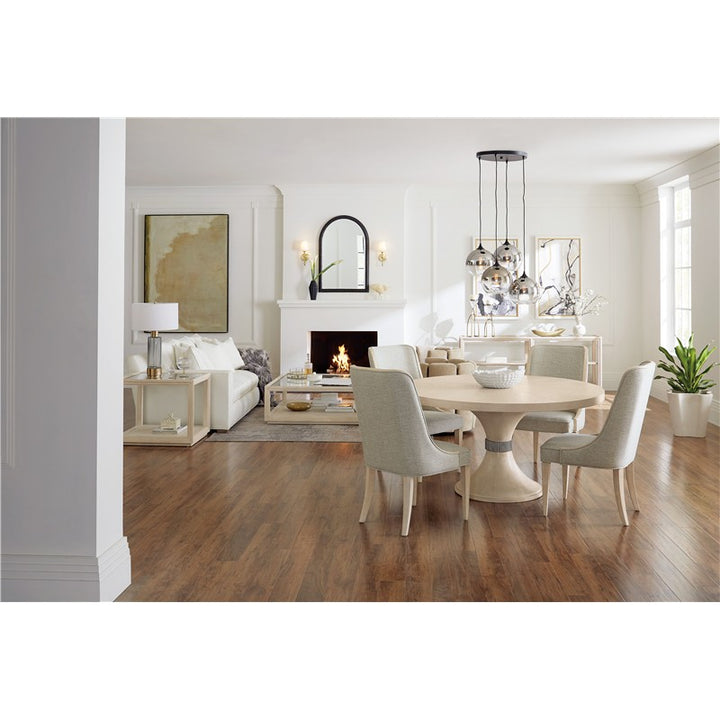 Nouveau Chic - Round Pedestal Dining Table - Light Brown