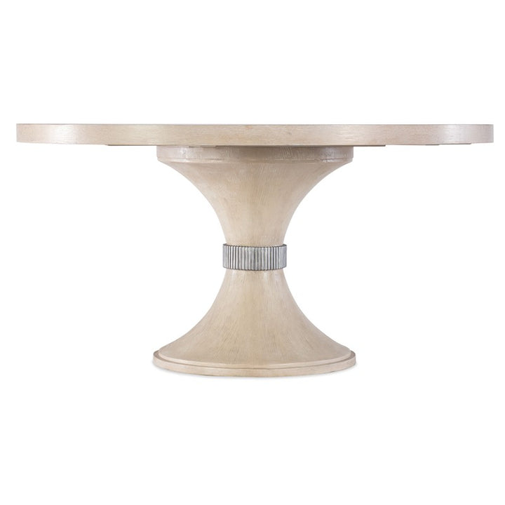 Nouveau Chic - Round Pedestal Dining Table - Light Brown
