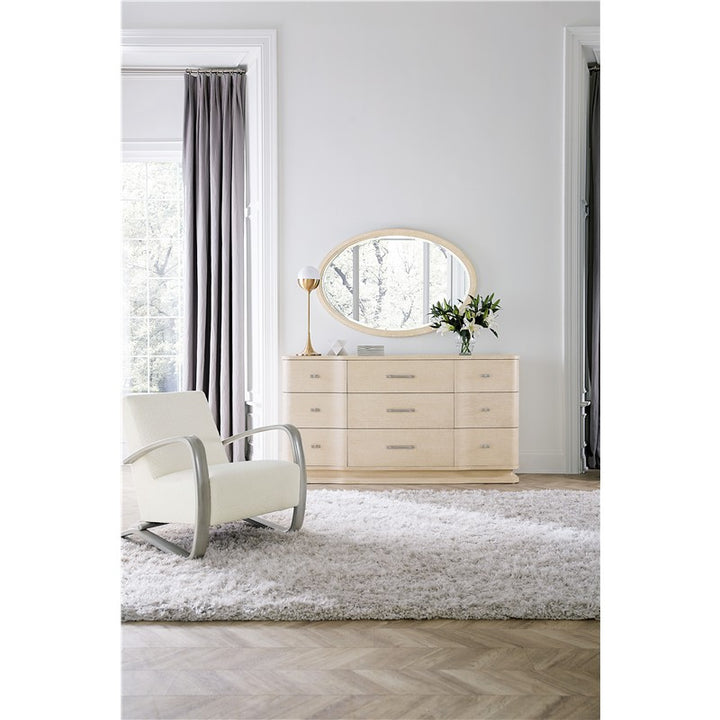 Nouveau Chic - Oval Mirror - Light Brown