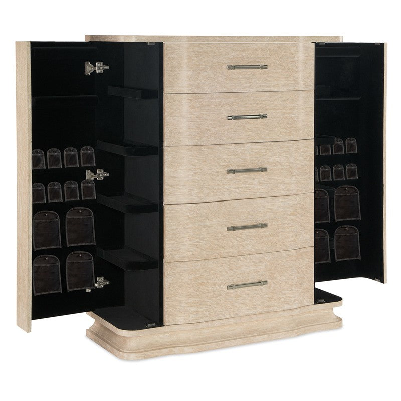 Nouveau Chic - Five Drawer Chest - Light Brown