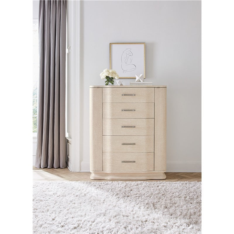 Nouveau Chic - Five Drawer Chest - Light Brown