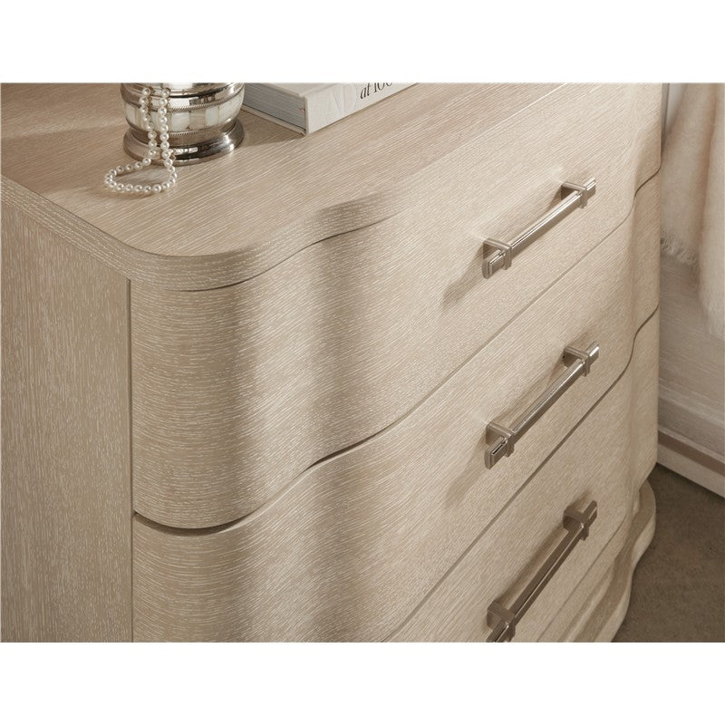 Nouveau Chic - Three Drawer Nightstand - Light Brown