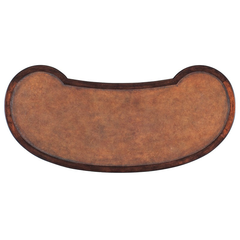 Charleston - Kidney Writing Desk - Dark Brown