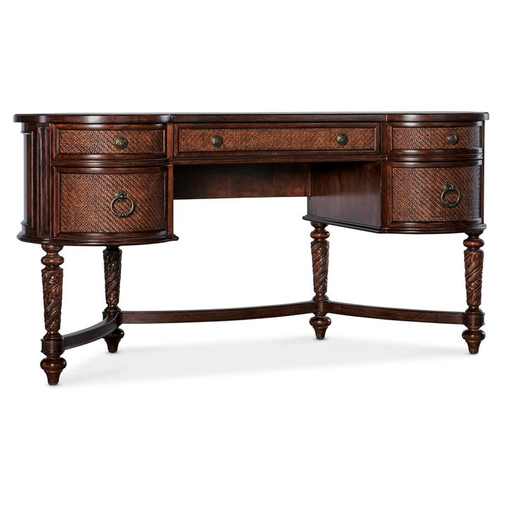 Charleston - Kidney Writing Desk - Dark Brown