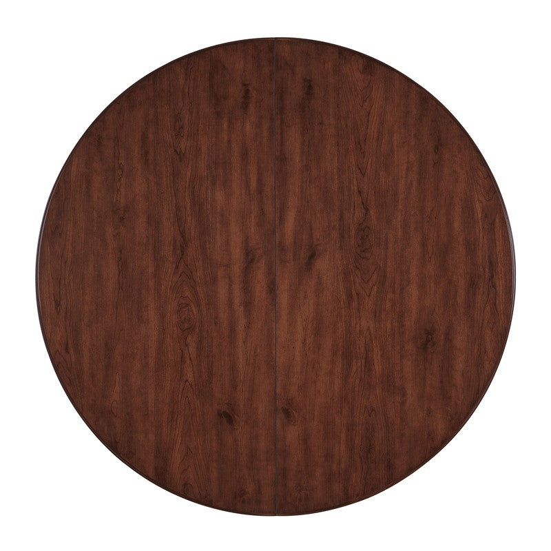 Charleston - Round Pedestal Dining Table With 1-20" leaf - Dark Brown