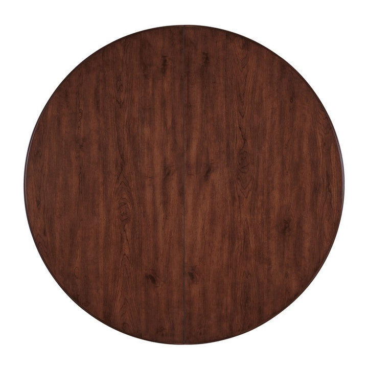 Charleston - Round Pedestal Dining Table With 1-20" leaf - Dark Brown