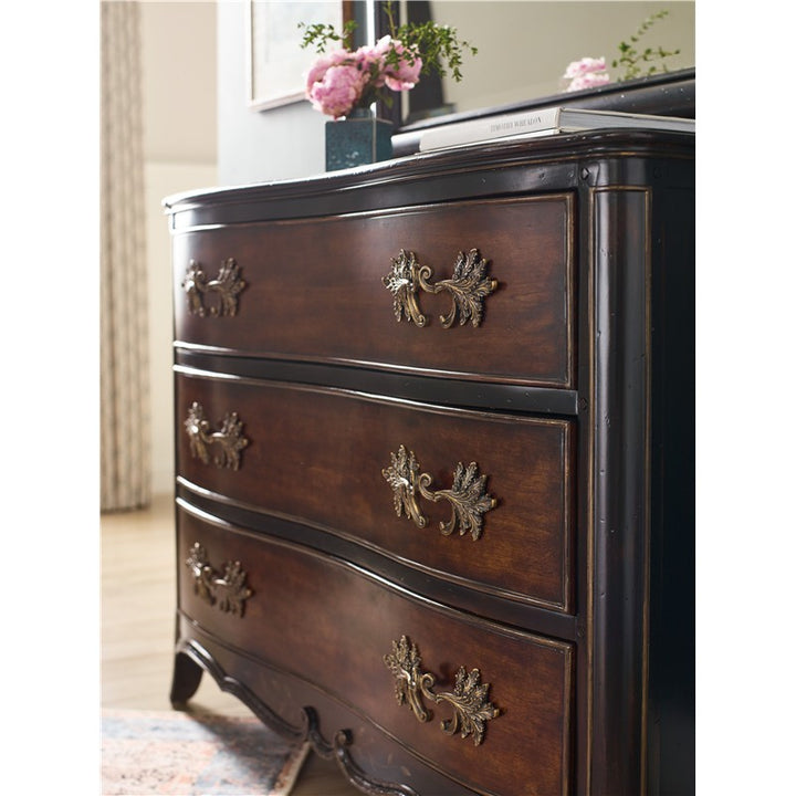 Charleston - Three-Drawer Accent Chest - Dark Brown