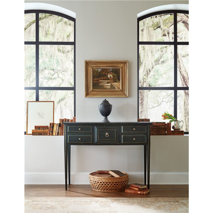 Charleston - Five-Drawer Console Table - Dark Green