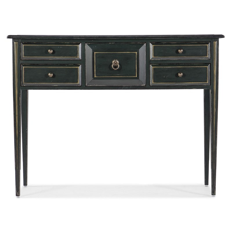Charleston - Five-Drawer Console Table - Dark Green