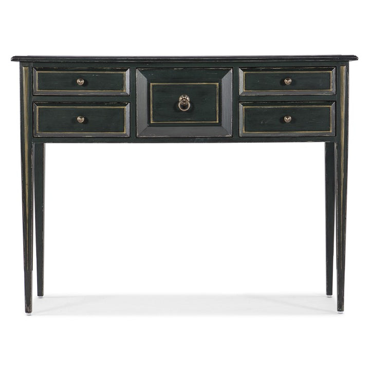 Charleston - Five-Drawer Console Table - Dark Green