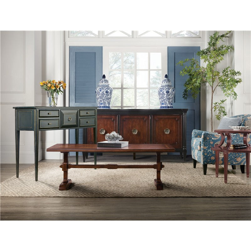 Charleston - Five-Drawer Console Table - Dark Green
