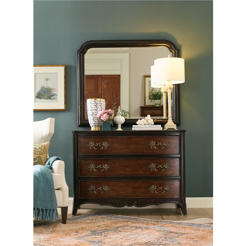 Charleston - Round Mirror - Dark Brown