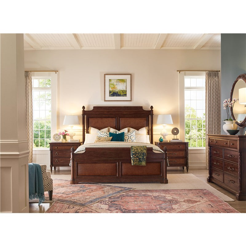 Charleston - Round Mirror - Dark Brown