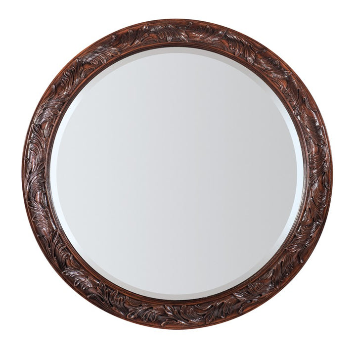 Charleston - Round Mirror - Dark Brown