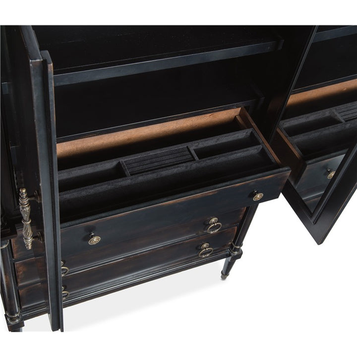 Charleston - Jewelry Armoire - Black
