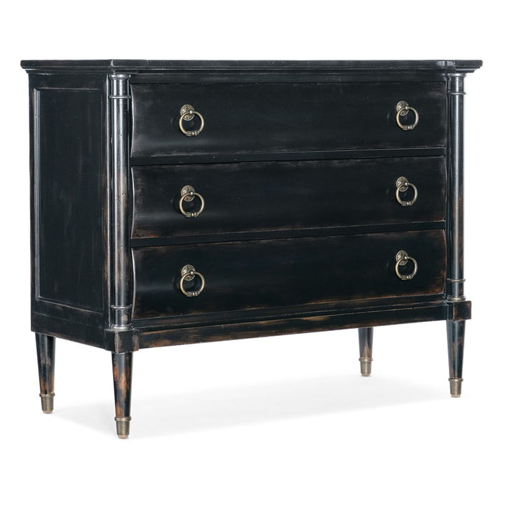 Charleston - Three Drawer Chest - Armoire Base - Black