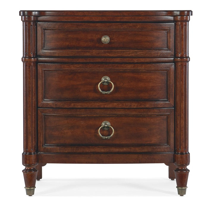 Charleston - Three-Drawer Nightstand - Dark Brown