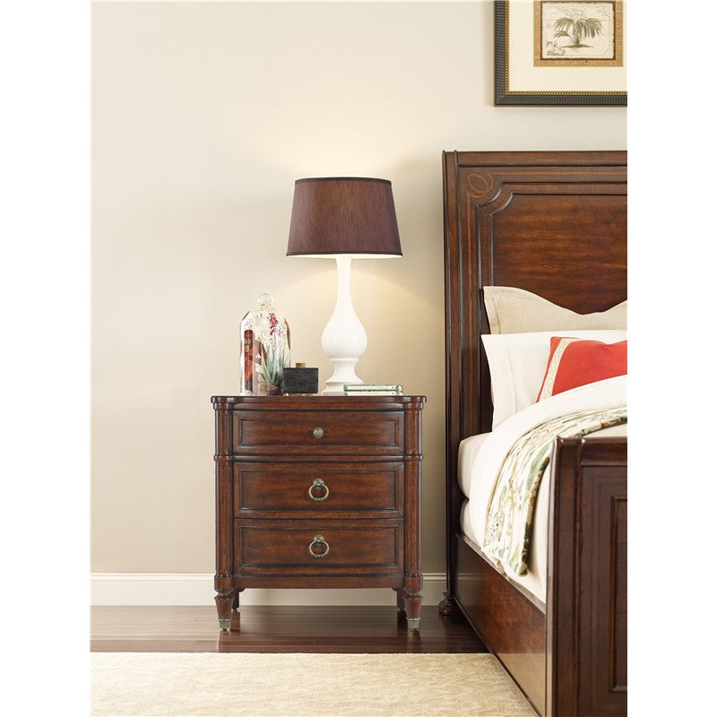 Charleston - Three-Drawer Nightstand - Dark Brown