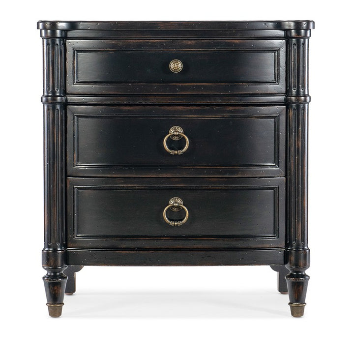 Charleston - Three-Drawer Nightstand - Black