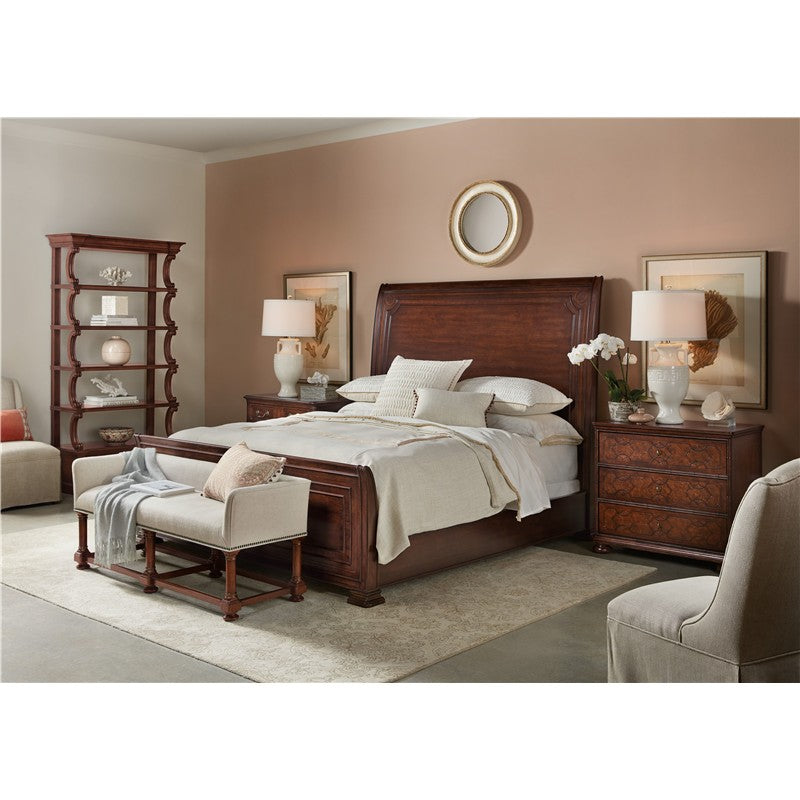 Charleston - Three-Drawer Wood Nightstand - Dark Brown