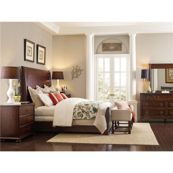 Charleston - Three-Drawer Wood Nightstand - Dark Brown