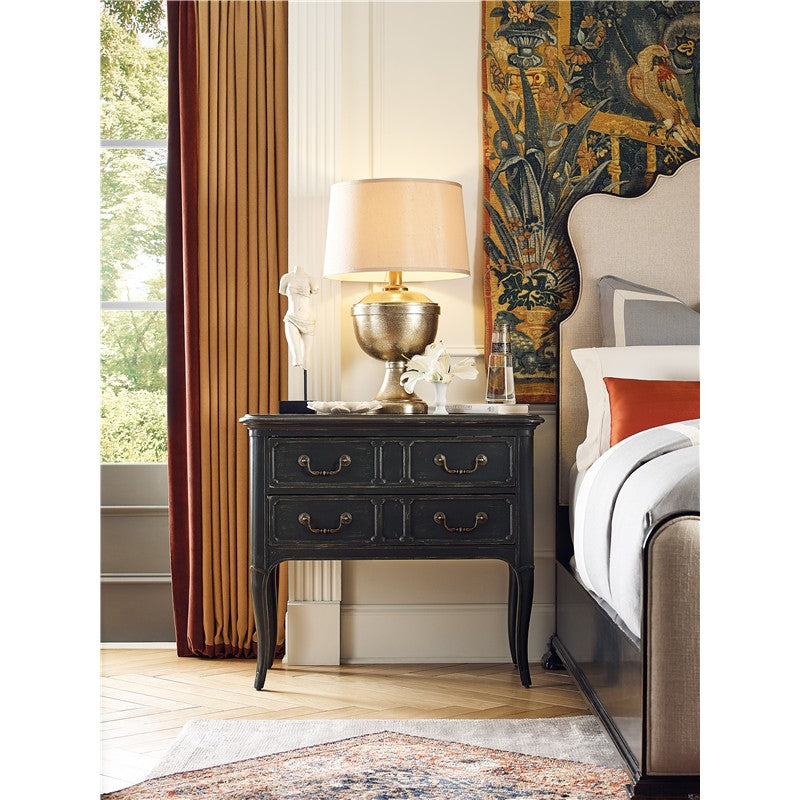 Charleston - Two-Drawer Nightstand - Black