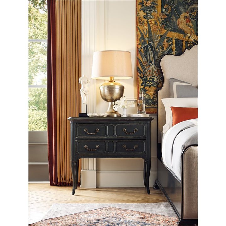 Charleston - Two-Drawer Nightstand - Black