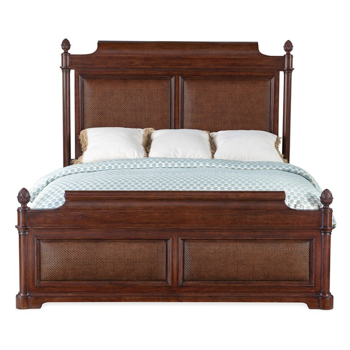 Nouveau Chic - California King Upholstered Bed - Dark Brown