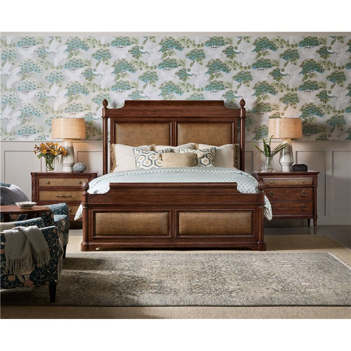 Charleston - Three-Drawer Metal Nightstand - Dark Brown