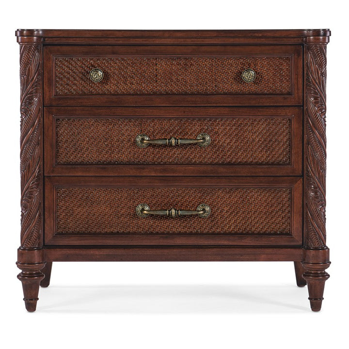 Charleston - Three-Drawer Traditional Nightstand - Dark Brown