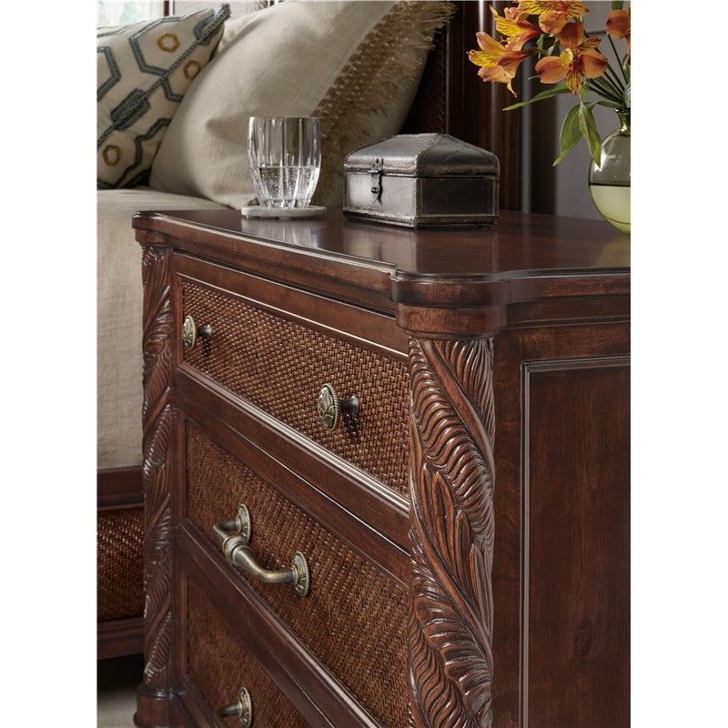 Charleston - Three-Drawer Traditional Nightstand - Dark Brown