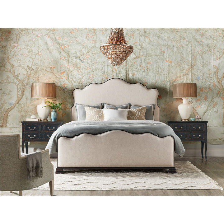 Charleston - California King Upholstered Bed - Black