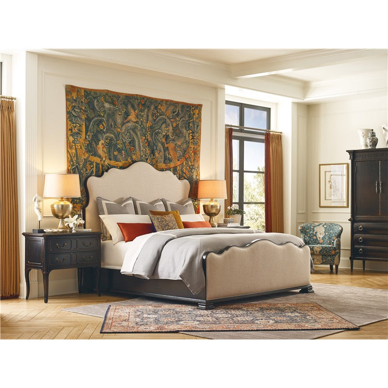 Charleston - California King Upholstered Bed - Black