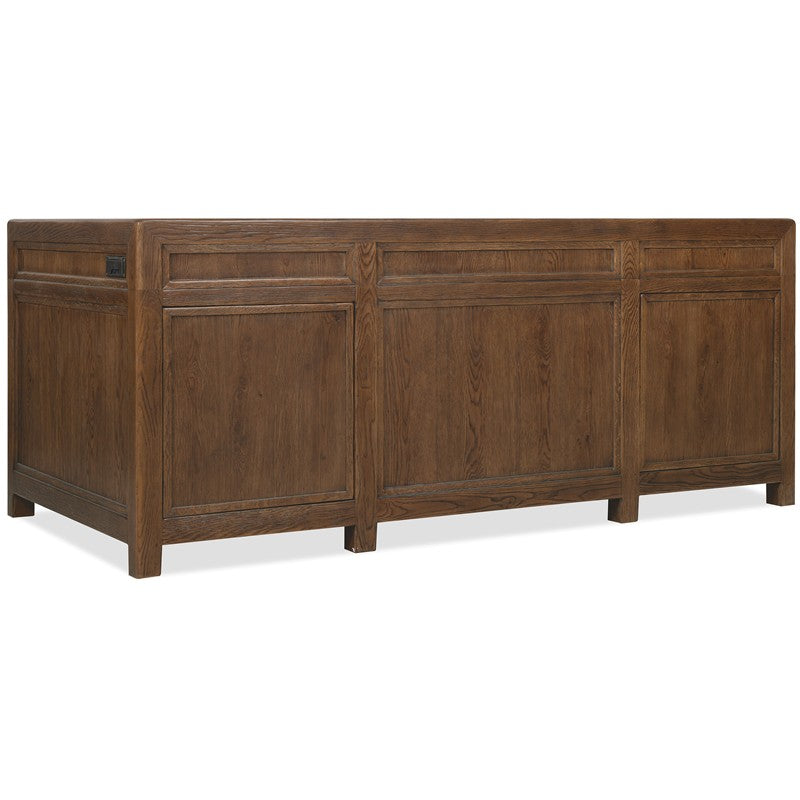 Driftwood - Executive Desk - Medium Wood