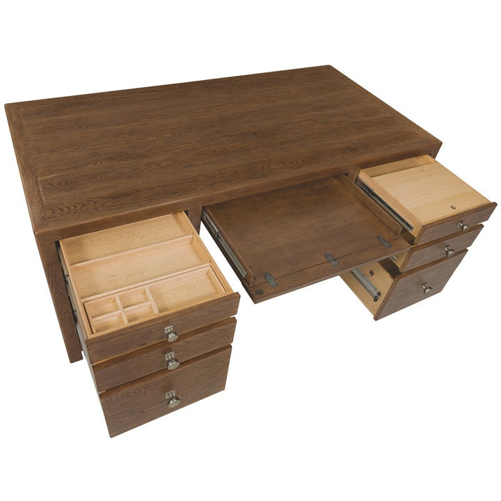Driftwood - Executive Desk - Medium Wood