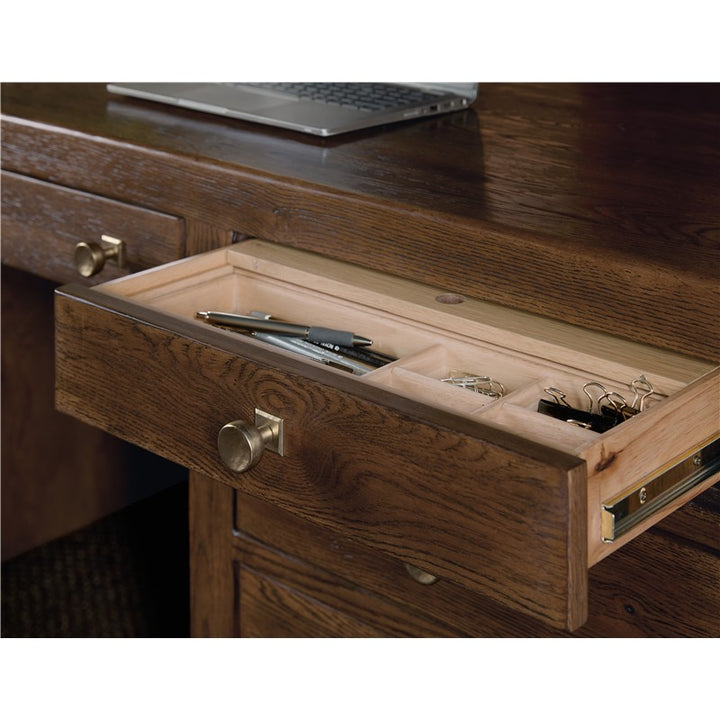 Driftwood - Executive Desk - Medium Wood