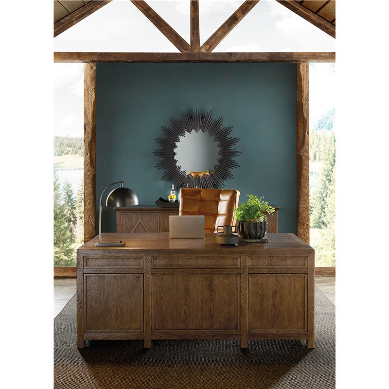 Driftwood - Executive Desk - Medium Wood