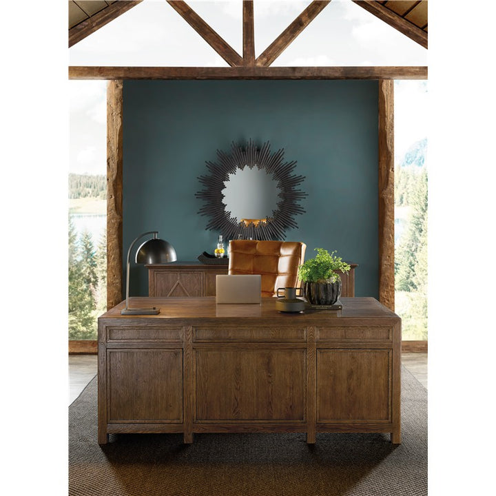 Driftwood - Executive Desk - Medium Wood