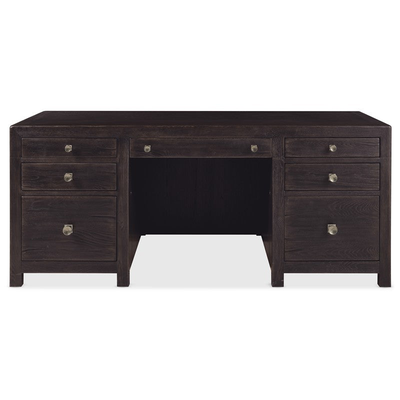 Driftwood - Executive Desk - Burnt Timber