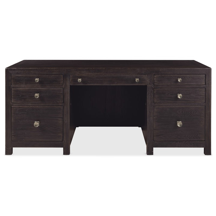 Driftwood - Executive Desk - Burnt Timber