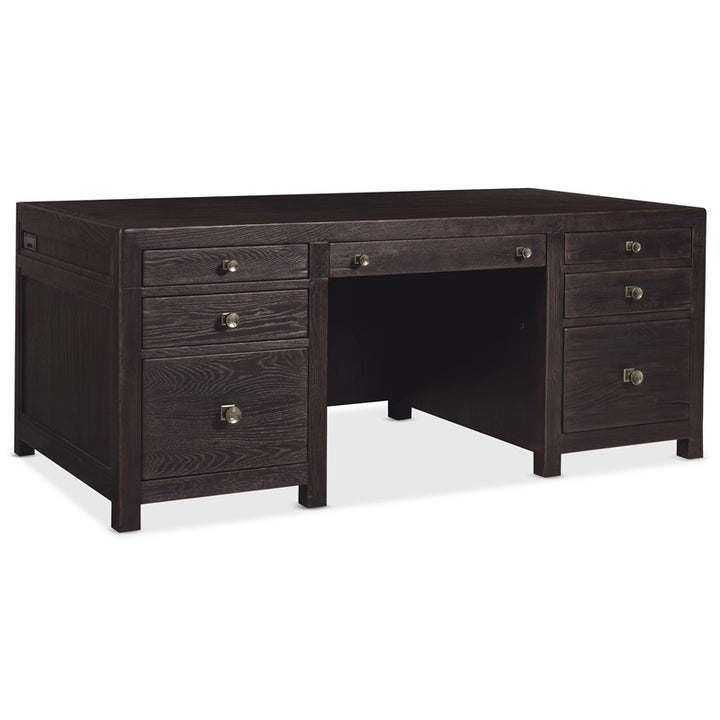 Driftwood - Executive Desk - Burnt Timber