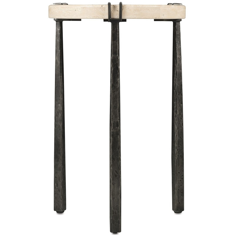 Driftwood - Metal Spot Table - Beige / Gray