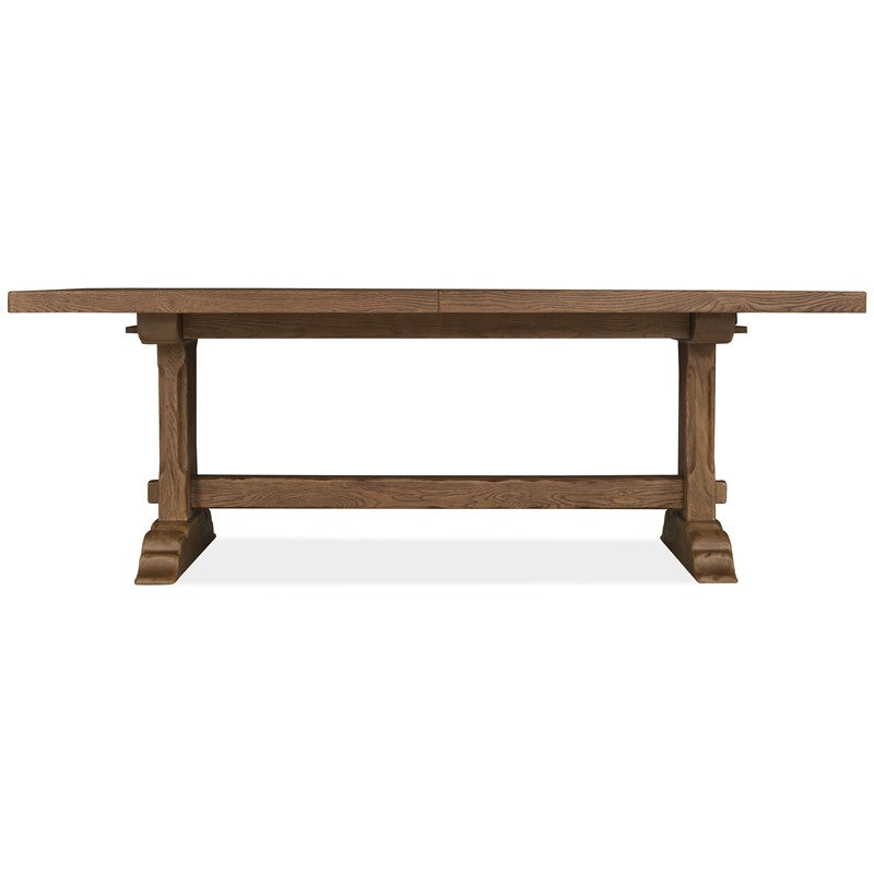 Driftwood - Rectangle Dining Table With Two Leaves - Medium Wood
