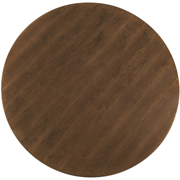 Driftwood - 72" Round Dining Table - Worn Saddle