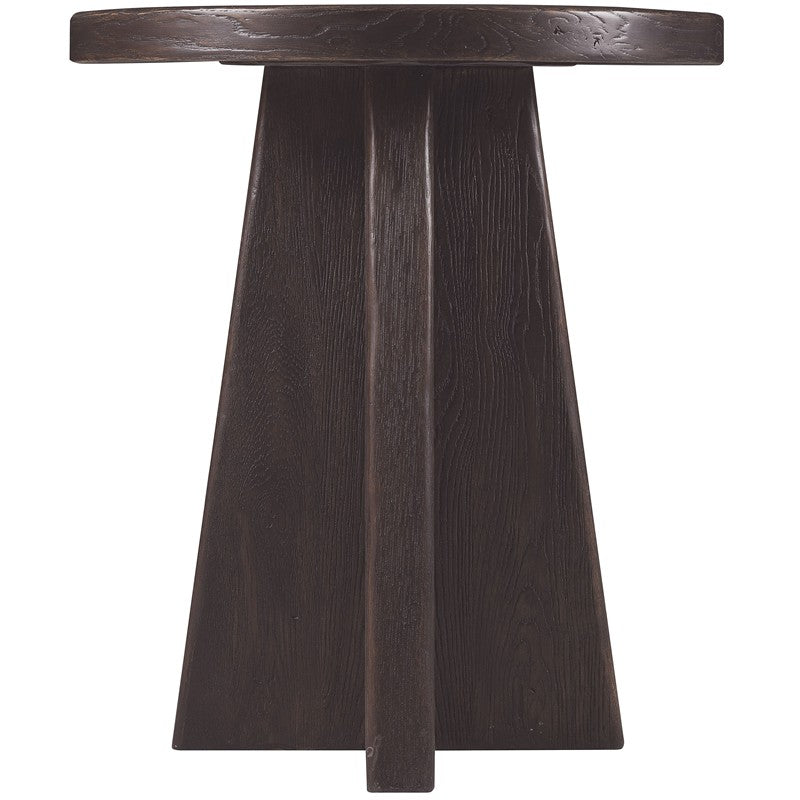 Driftwood - Round End Table - Burnt Timber