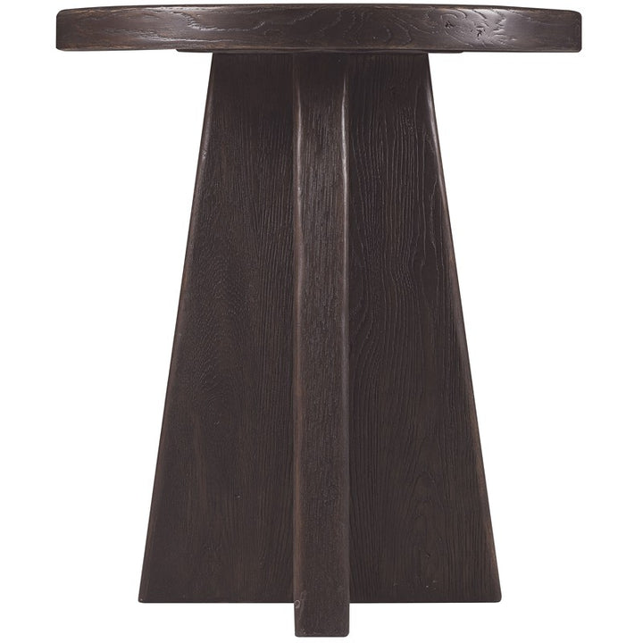 Driftwood - Round End Table - Burnt Timber