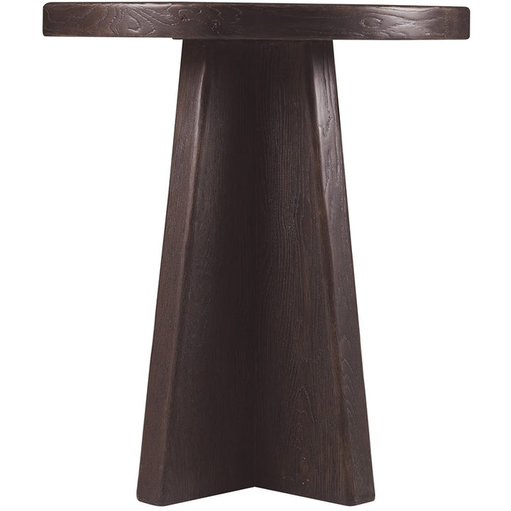 Driftwood - Round End Table - Burnt Timber