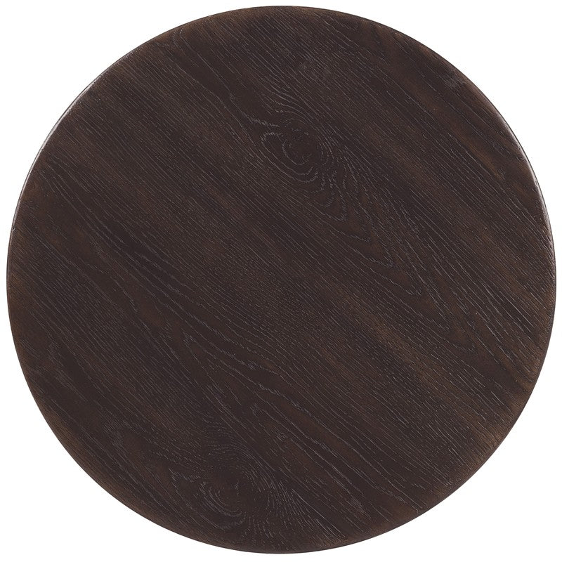 Driftwood - Round End Table - Burnt Timber