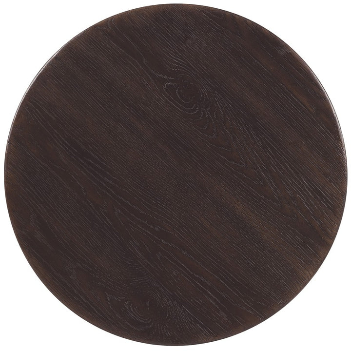 Driftwood - Round End Table - Burnt Timber