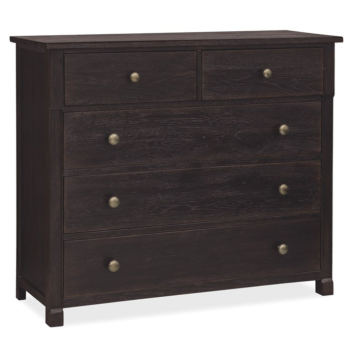 Driftwood - Five-Drawer Chest - Burnt Timber